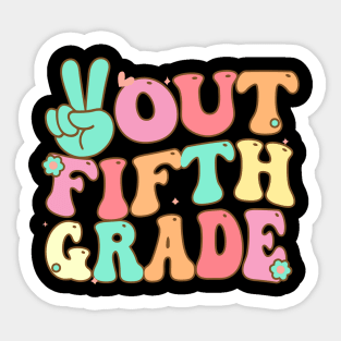 Peace Out Fifth 5th Grade Last Day School Graduation Sticker